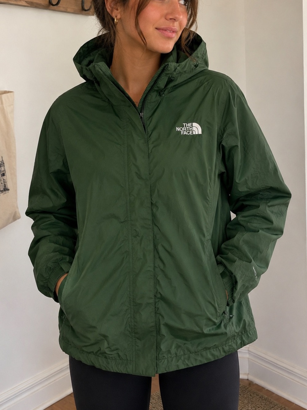 The North Face Women's Dark Green Hooded Ski Jacket